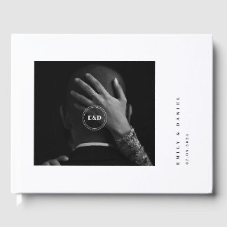 Livro De Visitas Convite Minimalista Elegante para Salvar a Data do