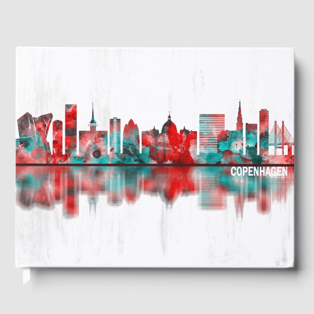 Livro De Visitas Copenhagen Denmark Skyline (Frente)