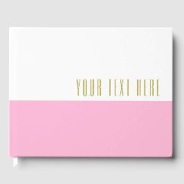 Livro De Visitas Cor Branca Rosa Formal Elegante Bloquear o Texto