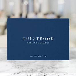 Livro De Visitas Cor de Fundo Editável Casamento Clássico Moderno