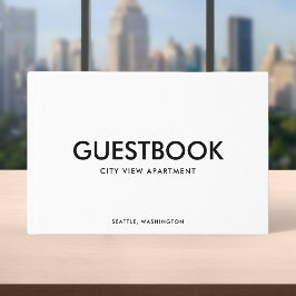 Livro De Visitas Cor Editável Sans Serif Moderno e Elegante
