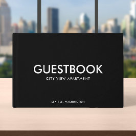 Livro De Visitas Cor Editável Sans Serif Moderno e Elegante