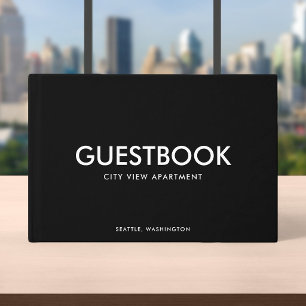 Livro De Visitas Cor Editável Sans Serif Moderno e Elegante