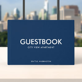 Livro De Visitas Cor Editável Sans Serif Moderno e Elegante