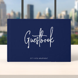 Livro De Visitas Cor Personalizada Minimalista de Roteiro Moderno