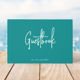 Livro De Visitas Cor Personalizada Minimalista de Roteiro Moderno
