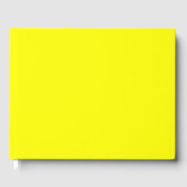 Livro De Visitas Cor Sólida Neon Amarelo (Frente)