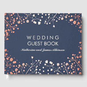 Livro De Visitas Cora e o casamento floral da respiração do bebê
