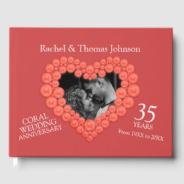 Livro De Visitas Coral 35.º aniversário de casamento