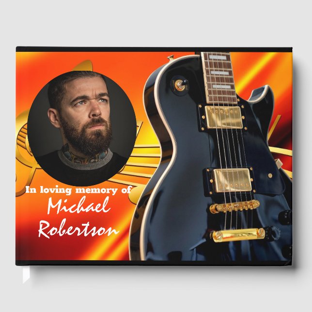 Livro De Visitas Cores Flaming e Memorial Elétrico do Violão (Frente)