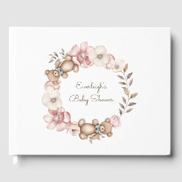 Livro De Visitas Coroa Floral Do Urso De Teddy