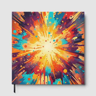 Livro De Visitas Cosmic Burst Abstract Splatter Art