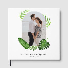 Livro De Visitas Costume de Casamento Foto Vegetação Botânica Tropi