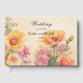 Livro De Visitas Cottagecore Primavera Watercolor