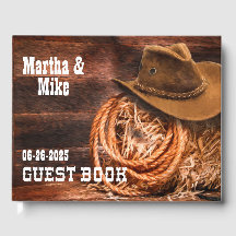 Country Western Weding Guest Book