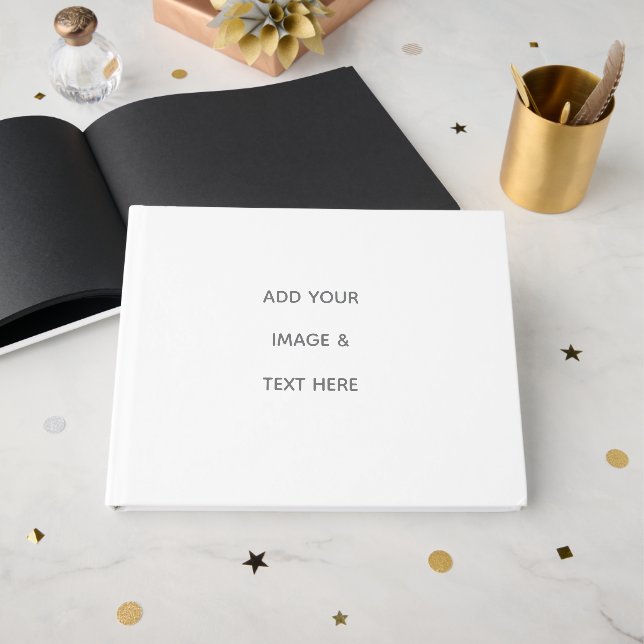 Livro De Visitas Create Your Own white  (Frente aberta)