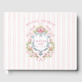Livro De Visitas Cume Elegante de Chuveiro de Noiva com Floral