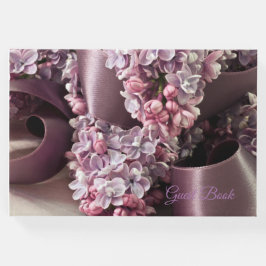 Livro De Visitas Curvas De Lilac E De Fita