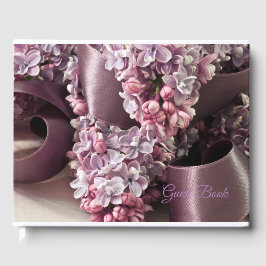 Livro De Visitas Curvas De Lilac E De Fita