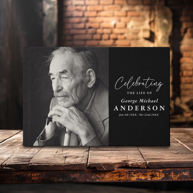 Livro De Visitas Custom Photo Funeral Sympathy (Criador carregado)