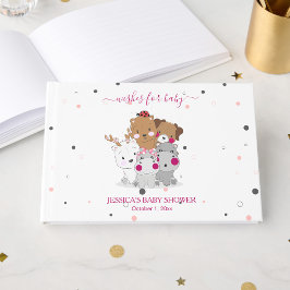Livro De Visitas Cute Cartoon Animals Gender Neutral Baby Shower