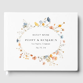 Livro De Visitas Dacil Floral Wildflower Wedding