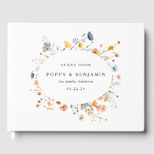 Livro De Visitas Dacil Floral Wildflower Wedding