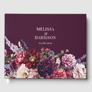 Livro De Visitas Dália Flor de Outono Escura