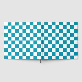Livro De Visitas Dark turquoise checkered 