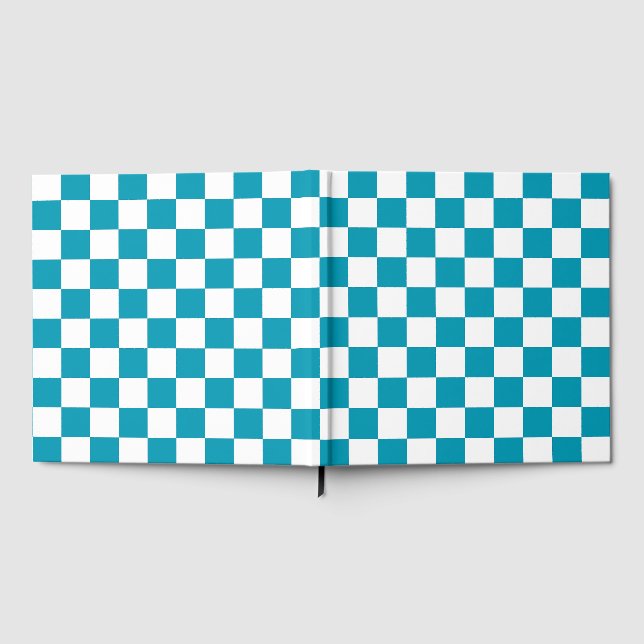 Livro De Visitas Dark turquoise checkered  (Completo)