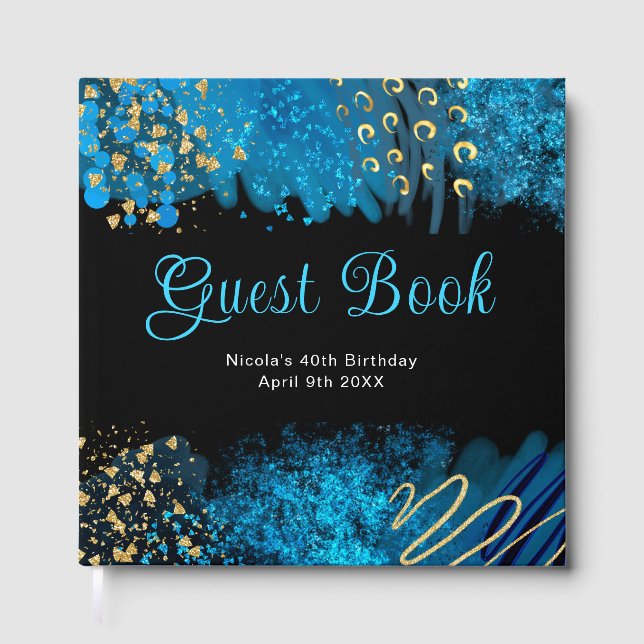 Livro de Visitas de Aniversário com Tinta Alcoólic (Frente)