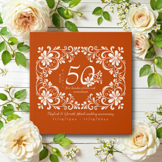 Livro de Visitas de Aniversário de 50 anos Dark Or