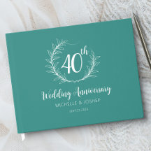 Livro de Visitas de Aniversário de Casamento Elega