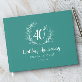 Livro de Visitas de Aniversário de Casamento Elega