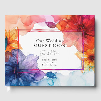 Livro de Visitas de Casamento Azul Anemone Dreamsc