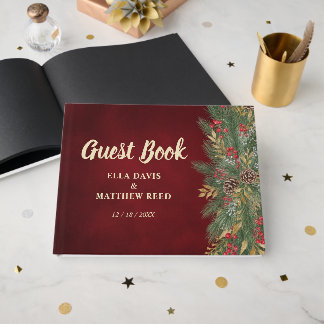Livro de Visitas de Casamento Botânico de Natal El