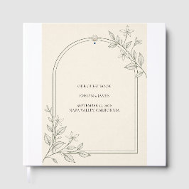 Livro de Visitas de Casamento Botânico Olivo