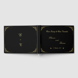 Livro de Visitas de Casamento Clássico com Borda D
