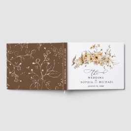 Livro de Visitas de Casamento com Flores Selvagens