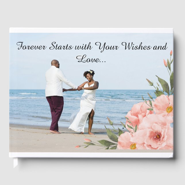 Livro de Visitas de Casamento com Foto Personaliza (Frente)