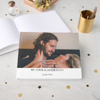Livro de Visitas de Casamento com Fotos Simples El