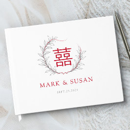Livro de Visitas de Casamento Dupla Felicidade Chi