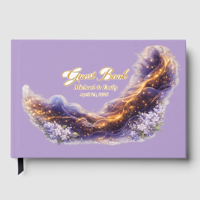 Livro de Visitas de Casamento Elegante Celestial R (Frente)