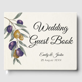 Livro de Visitas de Casamento Elegante de Oliva Pe