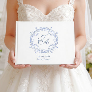 Livro de Visitas de Casamento em Azul Empoeirado B