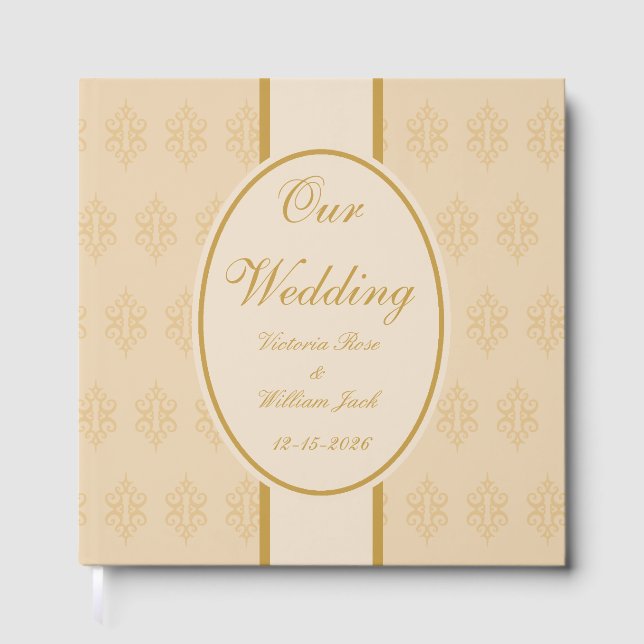 Livro de Visitas de Casamento em Renda Antiga Pers (Frente)