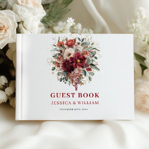 Livro de Visitas de Casamento em Terracota Elegant