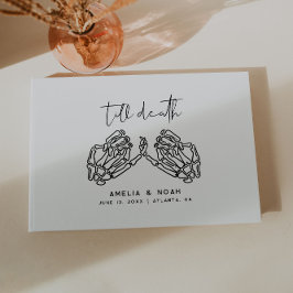 Livro de Visitas de Casamento Esqueleto com Mãos B