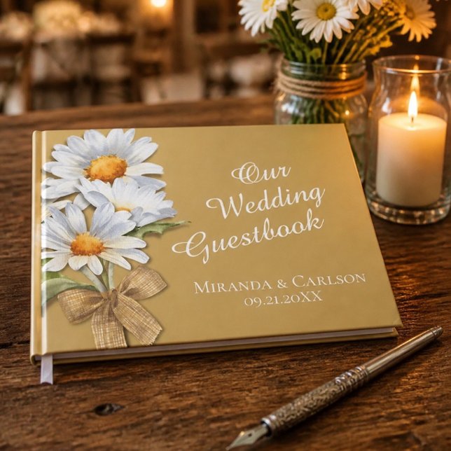 Livro de Visitas de Casamento Feliz Margarida (Criador carregado)