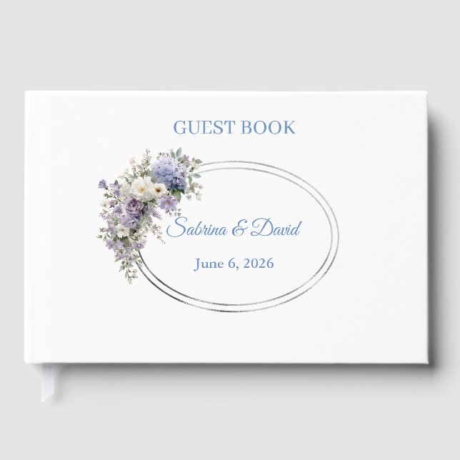 Livro de Visitas de Casamento Floral (Frente)